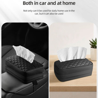 Car Sun Visor Armrest Box Back Hanging Tissue Box(Brown) - Tissue Boxes by PMC Jewellery | Online Shopping South Africa | PMC Jewellery | Buy Now Pay Later Mobicred