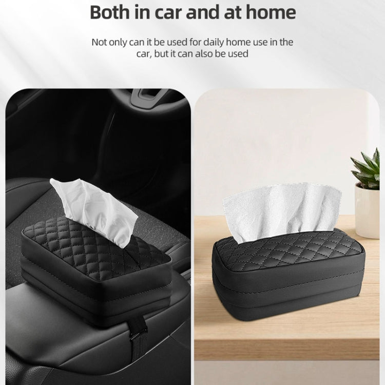 Car Sun Visor Armrest Box Back Hanging Tissue Box(Black) - Tissue Boxes by PMC Jewellery | Online Shopping South Africa | PMC Jewellery | Buy Now Pay Later Mobicred