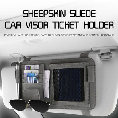 Car Sun Visor Bill Holder Glasses Clip Storage Bag(Blue) - Sunglasses & Glasses Clips by PMC Jewellery | Online Shopping South Africa | PMC Jewellery | Buy Now Pay Later Mobicred