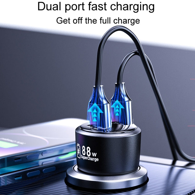 88W Vehicle Mini Fast Charging Charger Car One To Two Cigarette Lighter - Car Charger by PMC Jewellery | Online Shopping South Africa | PMC Jewellery | Buy Now Pay Later Mobicred