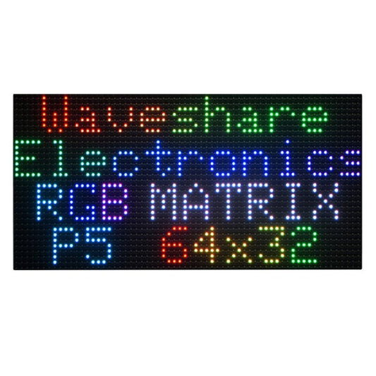 Waveshare RGB Full-color LED Matrix Panel, 5mm Pitch, 64x32 Pixels, Adjustable Brightness(25848) - Other Accessories by Waveshare | Online Shopping South Africa | PMC Jewellery | Buy Now Pay Later Mobicred