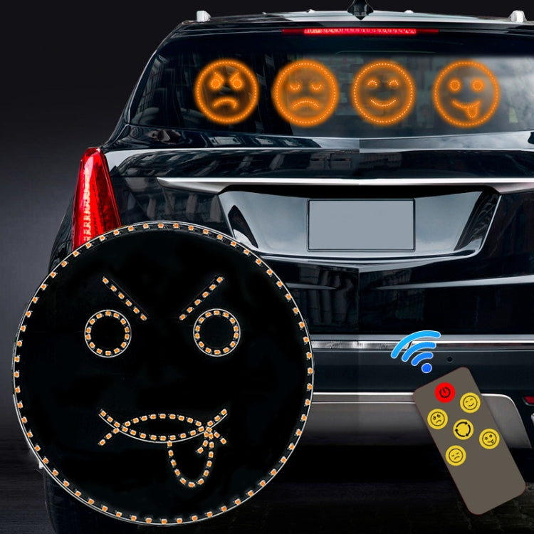 Car LED Funny Emoji Light Rear Windows Multifunctional Warning Smiley Light(Black) - Warning Lights by PMC Jewellery | Online Shopping South Africa | PMC Jewellery | Buy Now Pay Later Mobicred