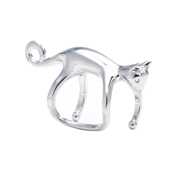 Cute Cats Earrings Ladies No Ear Hole Eared Bone Clip(Silver Model 1) - Stud Earrings & Earrings by PMC Jewellery | Online Shopping South Africa | PMC Jewellery | Buy Now Pay Later Mobicred