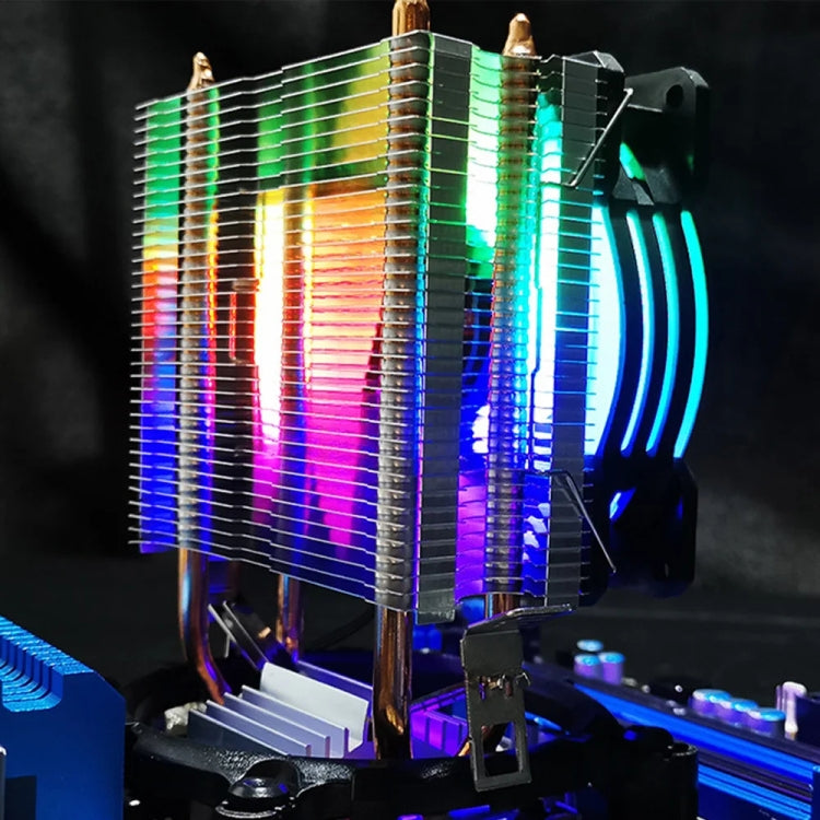 COOLMOON Frost Double Copper Tube CPU Fan Desktop PC Illuminated Silent AMD Air-Cooled Cooler, Style: P22 Streamline Edition Double Fan - Fan Cooling by COOLMOON | Online Shopping South Africa | PMC Jewellery | Buy Now Pay Later Mobicred