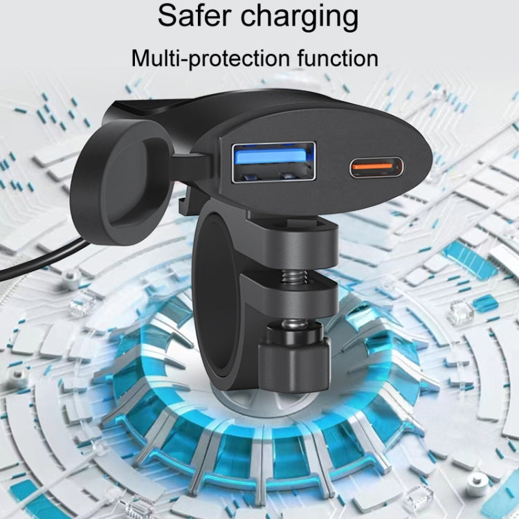 Fast Charging Dual-USB QC3.0 Motorcycle Cell Phone Charger - Battery Charger by PMC Jewellery | Online Shopping South Africa | PMC Jewellery | Buy Now Pay Later Mobicred