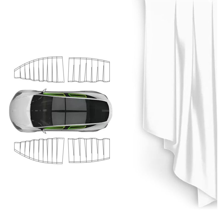 For Tesla Model 3 4pcs White Car Side Window Privacy Sun Protection Curtain - Window Foils & Solar Protection by PMC Jewellery | Online Shopping South Africa | PMC Jewellery | Buy Now Pay Later Mobicred