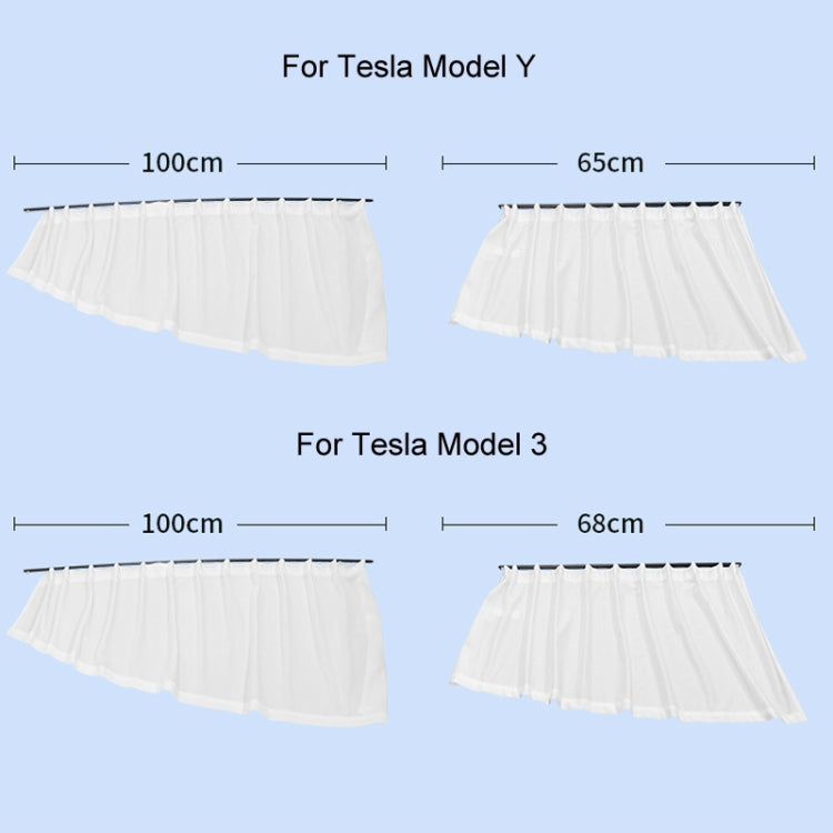 For Tesla Model 3 4pcs White Car Side Window Privacy Sun Protection Curtain - Window Foils & Solar Protection by PMC Jewellery | Online Shopping South Africa | PMC Jewellery | Buy Now Pay Later Mobicred