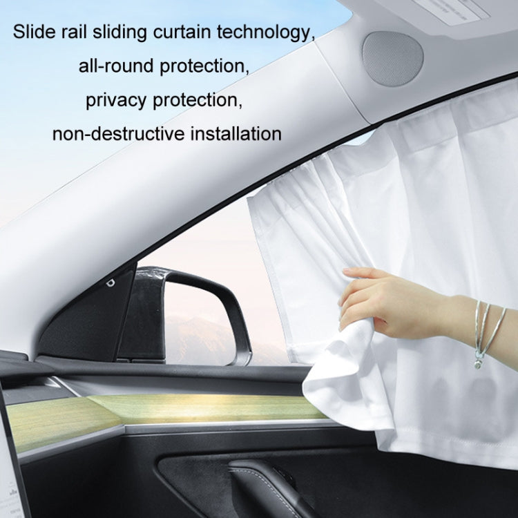 For Tesla Model Y 4pcs Black Car Side Window Privacy Sun Protection Curtain - Window Foils & Solar Protection by PMC Jewellery | Online Shopping South Africa | PMC Jewellery | Buy Now Pay Later Mobicred