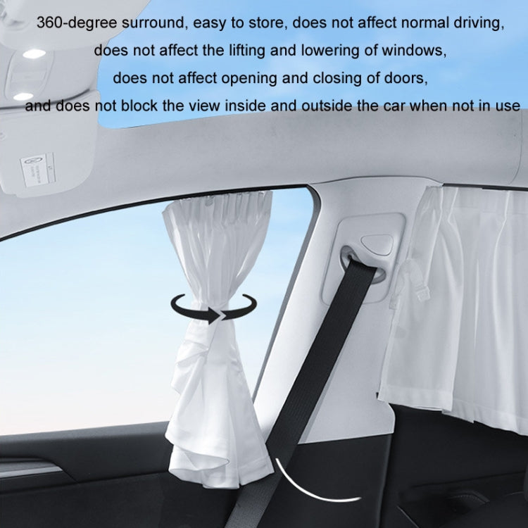 For Tesla Model 3 4pcs Black Car Side Window Privacy Sun Protection Curtain - Window Foils & Solar Protection by PMC Jewellery | Online Shopping South Africa | PMC Jewellery | Buy Now Pay Later Mobicred