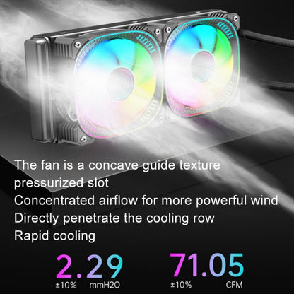 COOLMOON CM-YM-240T Digital ARGB Lens Edition Integrated Water Cooling CPU Cooler Temperature Display CPU Fan(Black) - Fan Cooling by COOLMOON | Online Shopping South Africa | PMC Jewellery | Buy Now Pay Later Mobicred