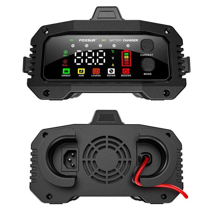 FOXSUR 25A 12V/24V Portable High-Power Car Ship Motorcycle Charger(US Plug) - Battery Charger by FOXSUR | Online Shopping South Africa | PMC Jewellery | Buy Now Pay Later Mobicred