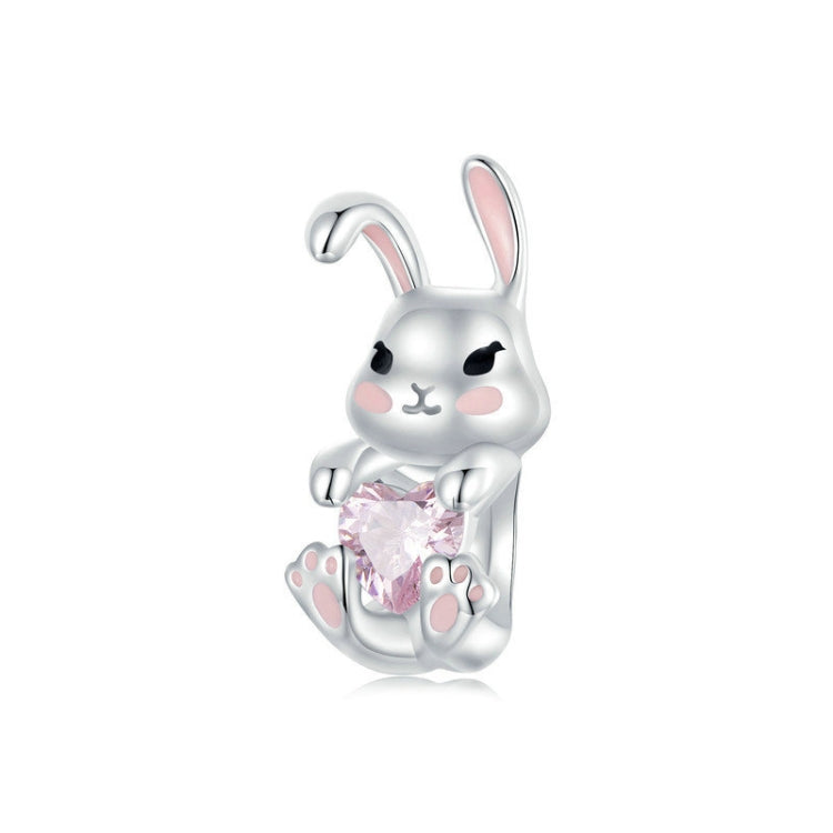 S925 Sterling Silver Easter Cute Bunny DIY Beads(BSC998) - Jewelry Accessories by PMC Jewellery | Online Shopping South Africa | PMC Jewellery | Buy Now Pay Later Mobicred