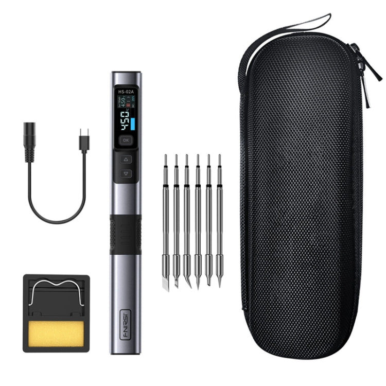 FNIRSI Portable Constant Temperature Soldering Iron Set, Model: HS-02A Standard 6 Head - free shipping - PMc TechLife - Order now!
