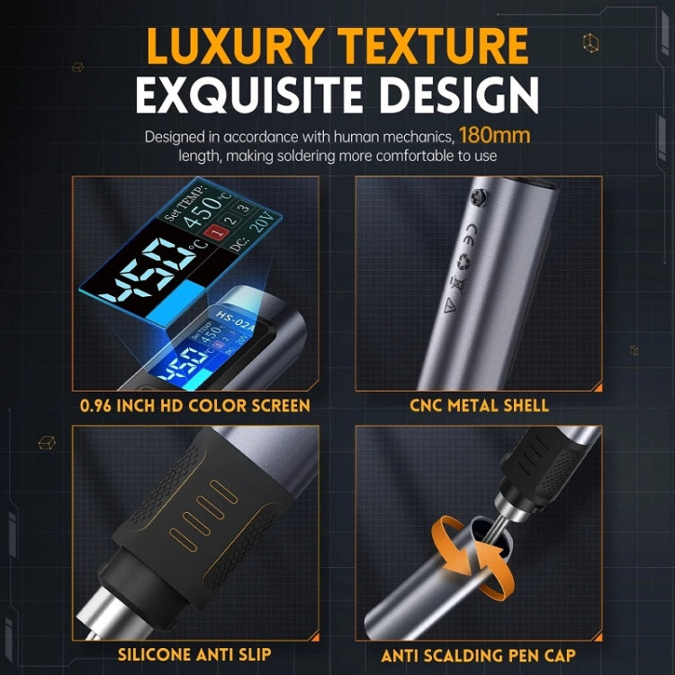 FNIRSI Portable Constant Temperature Soldering Iron Set, Model: HS-02A Standard 6 Head - free shipping - PMc TechLife - Order now!