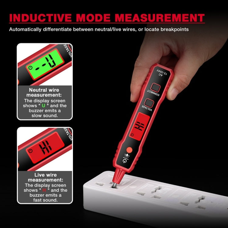 HABOTEST LCD Digital Display Sound Light Alarm High Sensitivity Test Pen(HT89A) - Current & Voltage Tester by HABOTEST | Online Shopping South Africa | PMC Jewellery | Buy Now Pay Later Mobicred