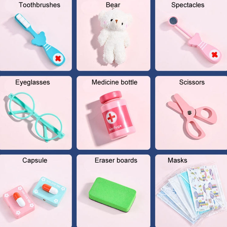 Wooden Children Oral Dentistry Simulation Dentist Set Pretend Play Medical Toy, Color: Basic Model Pink - Pretend Play Toys by PMC Jewellery | Online Shopping South Africa | PMC Jewellery | Buy Now Pay Later Mobicred