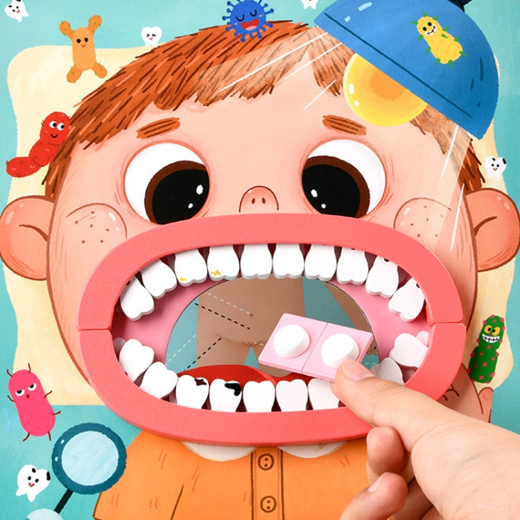 Wooden Children Oral Dentistry Simulation Dentist Set Pretend Play Medical Toy, Color: Basic Model Pink - Pretend Play Toys by PMC Jewellery | Online Shopping South Africa | PMC Jewellery | Buy Now Pay Later Mobicred