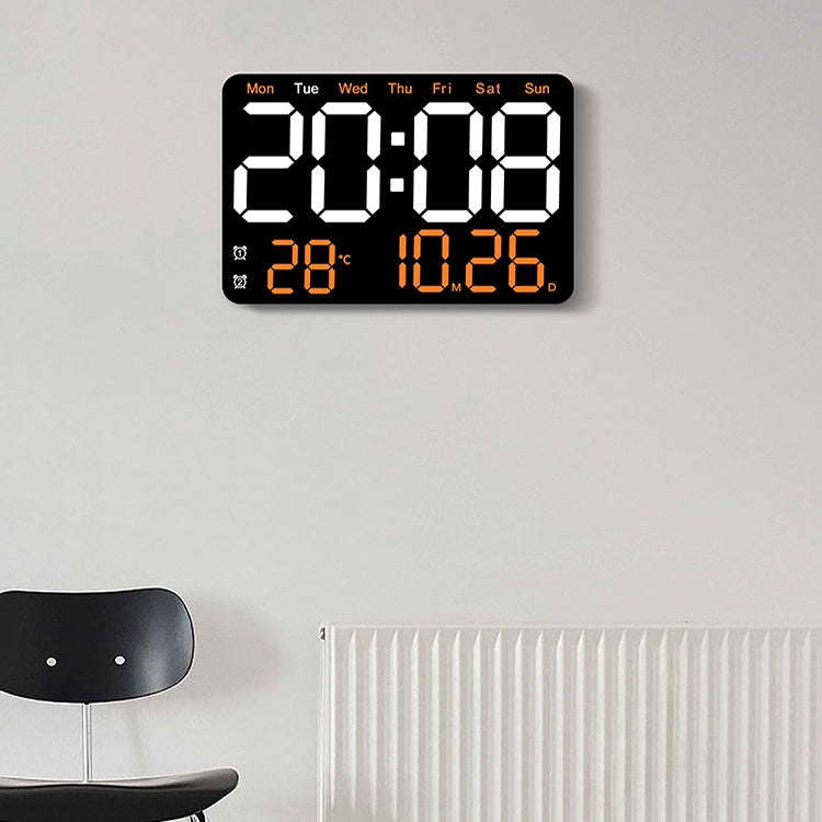 Multifunctional LED Digital Display Electronic Wall Clock Living Room Silent Alarm Clock, Color: Green - Wall Clock by PMc TechLife | Online Shopping South Africa | PMc TechLife | Buy Now Pay Later Mobicred