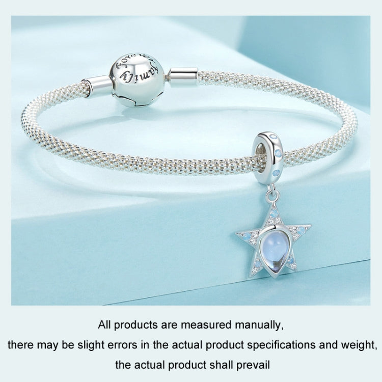 S925 Sterling Silver Blue Star DIY Bracelet Beaded Accessories(SCC2753) - Jewelry Accessories by PMC Jewellery | Online Shopping South Africa | PMC Jewellery | Buy Now Pay Later Mobicred