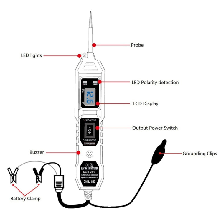 MZ-823 Vehicle Circuit Diode Tester Multifunctional Drive Detectors - Electronic Test by PMC Jewellery | Online Shopping South Africa | PMC Jewellery | Buy Now Pay Later Mobicred