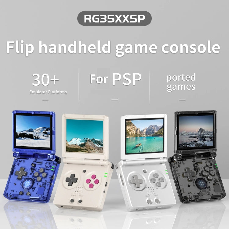 ANBERNIC RG35XXSP 3.5'' IPS Screen Flip Handheld Console Linux System WIFI Retro Video Game Player  64G+128G(Silver) - Pocket Console by ANBERNIC | Online Shopping South Africa | PMC Jewellery | Buy Now Pay Later Mobicred