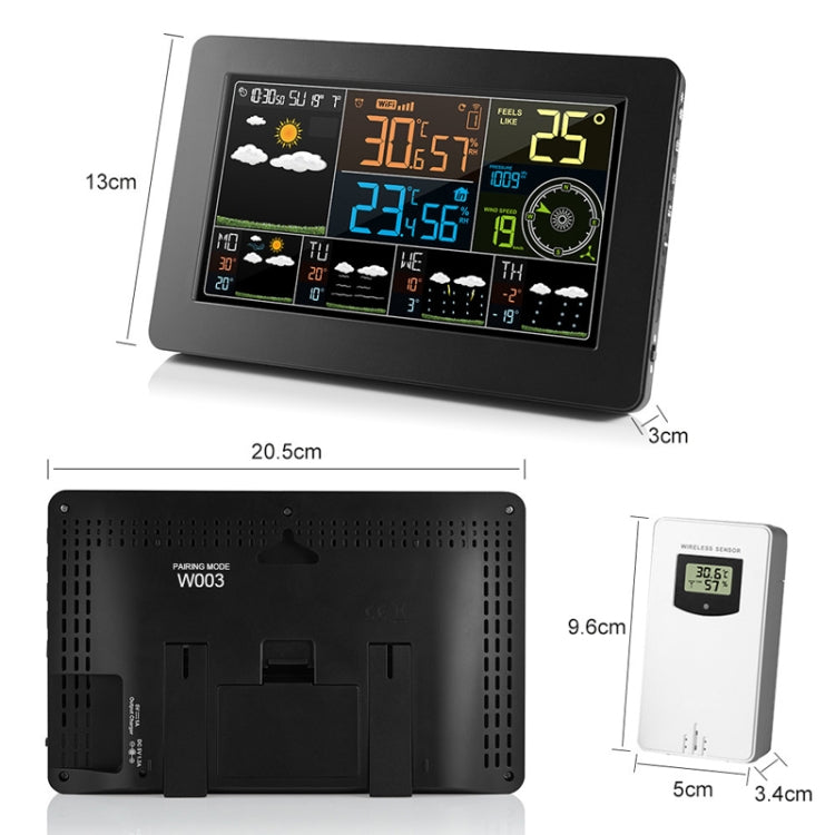 WiFi Color Screen Weather Station Temperature And Humidity Weather Forecast Clock, Model: EU Plug - Indoor Thermometer by PMC TechLife | Online Shopping South Africa | PMC TechLife | Buy Now Pay Later Mobicred