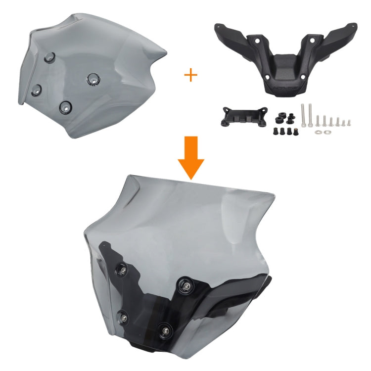 For Yamaha MT-09 SP 2024- Front Windshield(Transparent Gray) - Ornamental Parts by PMC TechLife | Online Shopping South Africa | PMC TechLife | Buy Now Pay Later Mobicred