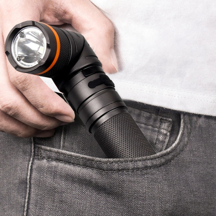 90 Degree Foldable Flashlight White / Red / Green Lights Waterproof Magnetic Torch Built In 18650 Lithium Battery - LED Flashlight by PMc TechLife | Online Shopping South Africa | PMc TechLife | Buy Now Pay Later Mobicred