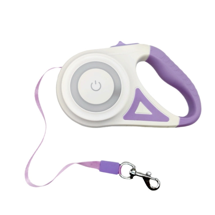 LED Light Luminous Pet Dog Leash Automatic Retractable Dog Walking Leash, Color: 5m Purple - Leashes & Chest Strap by PMC TechLife | Online Shopping South Africa | PMC TechLife | Buy Now Pay Later Mobicred