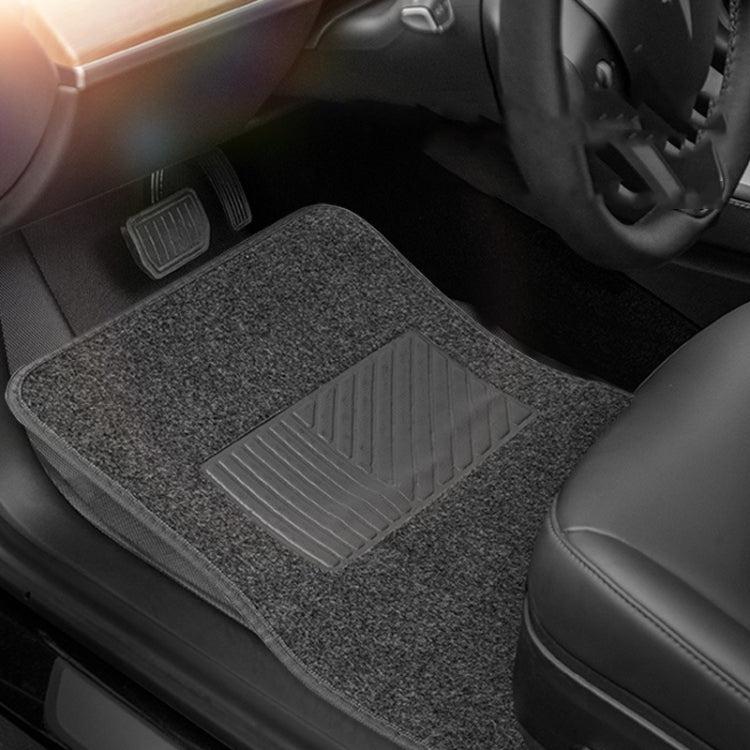 4pcs /Set Universal Car Foot Mats PVC Flocking Pads(Gray) - Floor Mats by PMC Jewellery | Online Shopping South Africa | PMC Jewellery | Buy Now Pay Later Mobicred