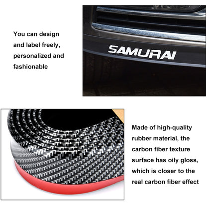 SAMURAI 2.5m Carbon Fiber Car Front Lip Anti-Collision Bumper Modification Strip Supplies, Color: Red - Anti Collision Sticker by SAMURAI | Online Shopping South Africa | PMC Jewellery | Buy Now Pay Later Mobicred