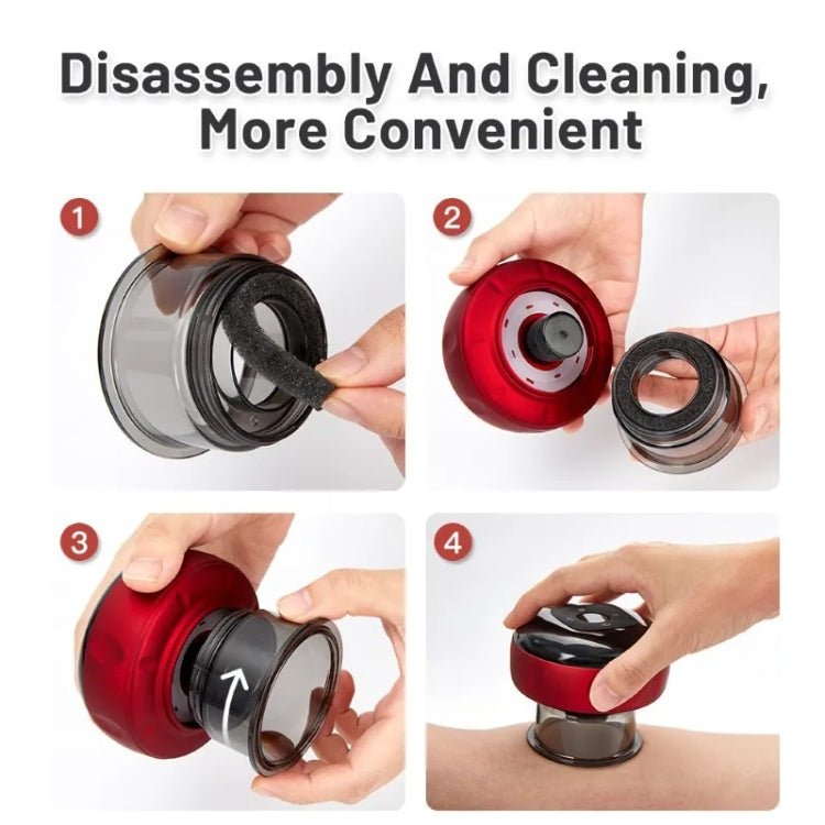 12-speed Remote Control Cupping Therapy Massager Set with 3 Cups(Black) - free shipping - PMC TechLife - Order now!