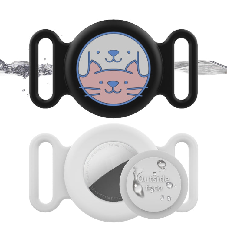 For AirTag Pet Collar Locator Silicone Life Waterproof Protective Case(White) - Pet Series by PMC Jewellery | Online Shopping South Africa | PMC Jewellery | Buy Now Pay Later Mobicred