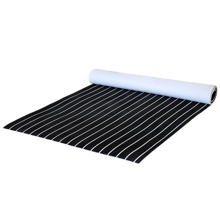 240x90x0.6cm Black White Yacht Imitation Teak Anti-Slip Deck EVA Mat - Floor Mats by PMC Jewellery | Online Shopping South Africa | PMC Jewellery | Buy Now Pay Later Mobicred