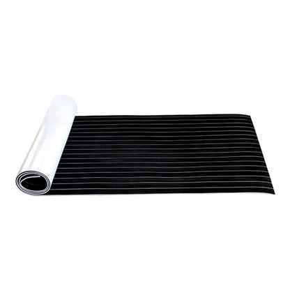 240x90x0.6cm Black White Yacht Imitation Teak Anti-Slip Deck EVA Mat - Floor Mats by PMC Jewellery | Online Shopping South Africa | PMC Jewellery | Buy Now Pay Later Mobicred