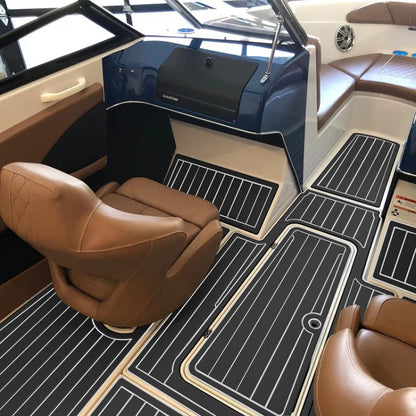 240x60x0.6cm Black White Yacht Imitation Teak Anti-Slip Deck EVA Mat - Floor Mats by PMC Jewellery | Online Shopping South Africa | PMC Jewellery | Buy Now Pay Later Mobicred