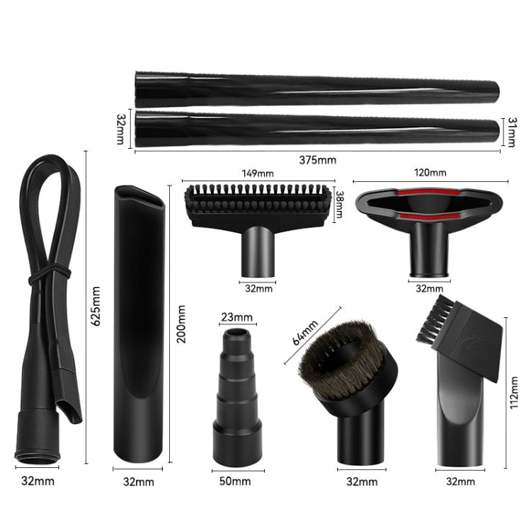9 In 1 Set 2 Universal Vacuum Attachments 32mm Nozzle Adapter Accessories Cleaning Kit - Other Accessories by PMC TechLife | Online Shopping South Africa | PMC TechLife | Buy Now Pay Later Mobicred