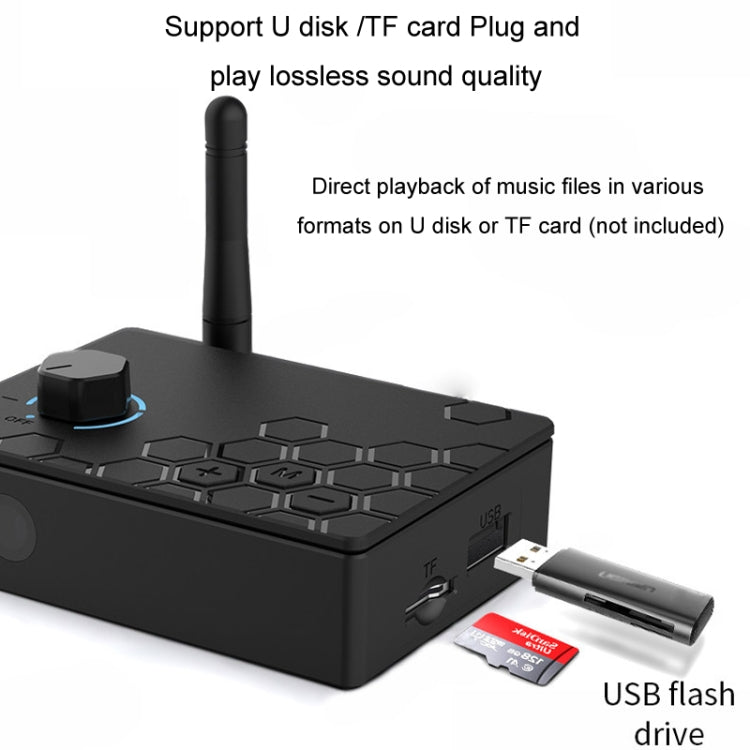 Bluetooth 5.4 Receiver Digital To Analog Card U Disk Converter Adapter With Remote Control(Coaxial Conversion) - Audio Signal Switcher by PMC Jewellery | Online Shopping South Africa | PMC Jewellery | Buy Now Pay Later Mobicred