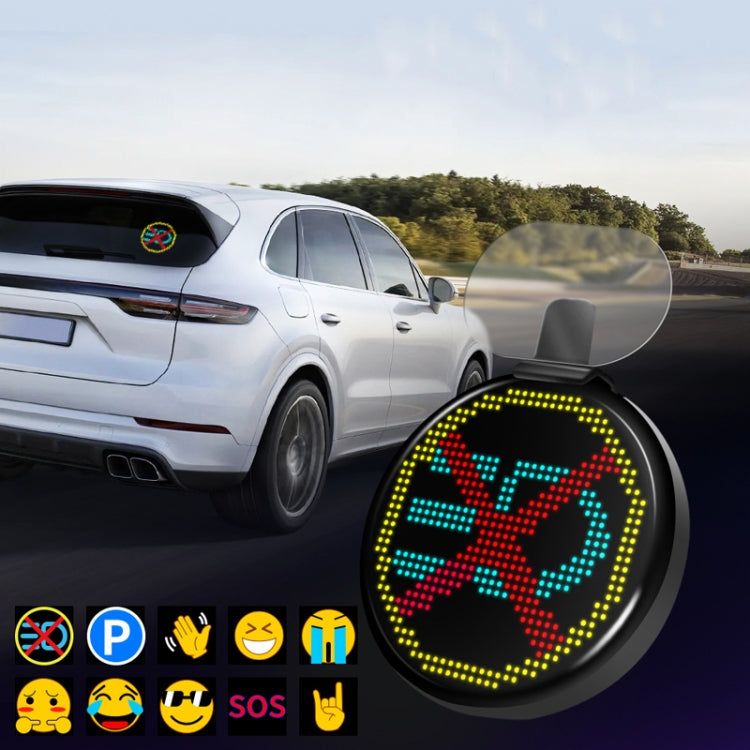 HI.GROOM Car LED Customized Pixel Emoji Lights Bluetooth Remote Control Interactive AI Screen, Style: With Remote Control - Car Monitor by HI.GROOM | Online Shopping South Africa | PMC Jewellery | Buy Now Pay Later Mobicred