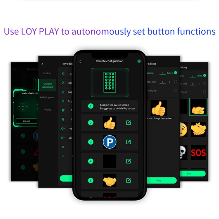 HI.GROOM Car LED Customized Pixel Emoji Lights Bluetooth Remote Control Interactive AI Screen, Style: With Remote Control - Car Monitor by HI.GROOM | Online Shopping South Africa | PMC Jewellery | Buy Now Pay Later Mobicred