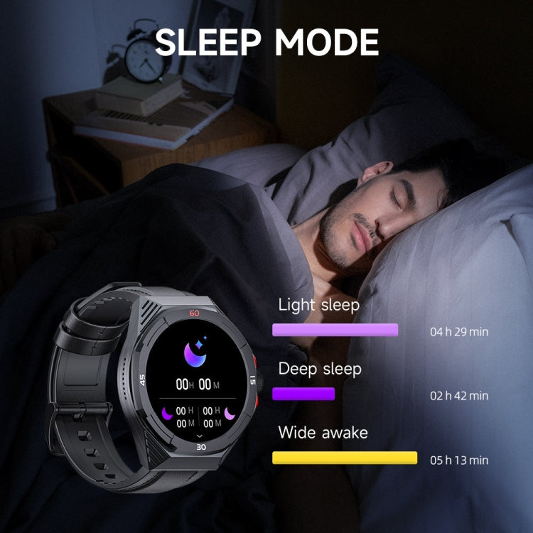 LOKMAT COMET2 PRO 1.46-Inch 5ATM Waterproof Bluetooth Call Smart Watch, Color: Black Leather - Smart Watches by LOKMAT | Online Shopping South Africa | PMC TechLife | Buy Now Pay Later Mobicred