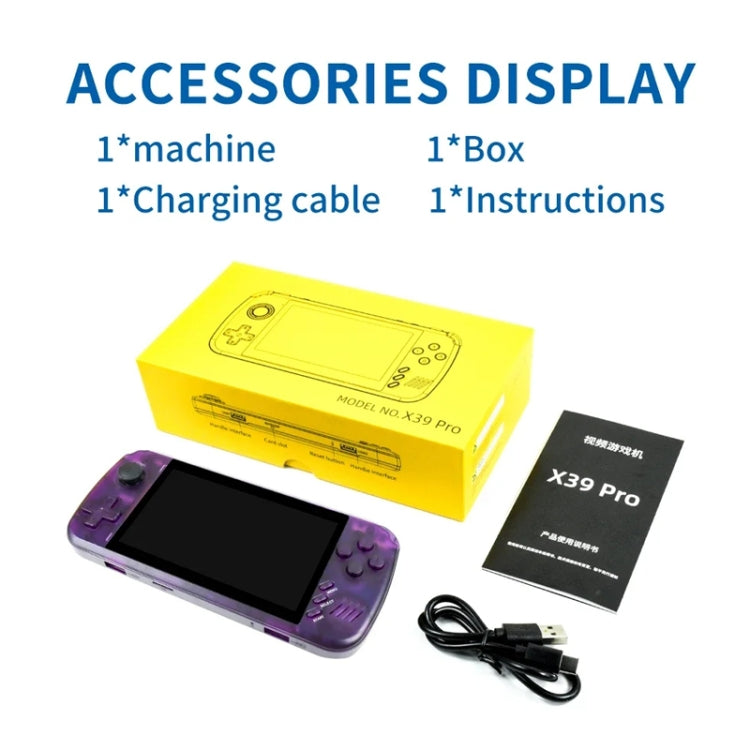 POWKIDDY X39 Pro 4.5 Inch Retro Handheld Game Console  ATM7051 Quad-Core Support HD TV Out 32G(Purple Transparent) - Pocket Console by POWKIDDY | Online Shopping South Africa | PMC Jewellery | Buy Now Pay Later Mobicred