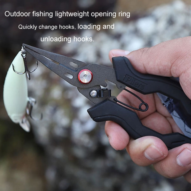 Teflon Stainless Steel Multifunctional Fishing Pliers Anti-slip Cutting Line Open Ring Fishing Tools(Red Nail) - Fish Gripper & Pliers by PMc TechLife | Online Shopping South Africa | PMc TechLife | Buy Now Pay Later Mobicred