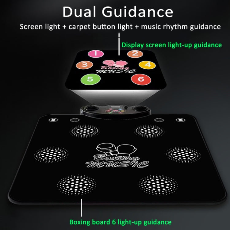 2 In 1 Bluetooth Music Boxing Dance Mat 6 Modes With Guidance Light For Adult and Children 60 x 70 x 6cm 60 x 70 x 6cm - Others by PMC Jewellery | Online Shopping South Africa | PMC Jewellery | Buy Now Pay Later Mobicred