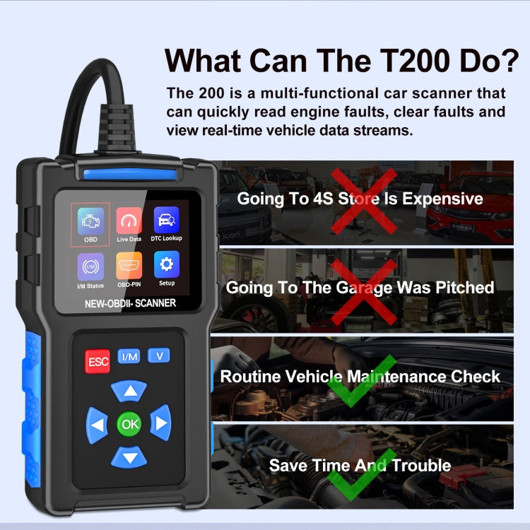 Automobile Fault Diagnostic Instrument OBD2 Engine Tester ELM327(T200) - Electronic Test by PMC Jewellery | Online Shopping South Africa | PMC Jewellery | Buy Now Pay Later Mobicred