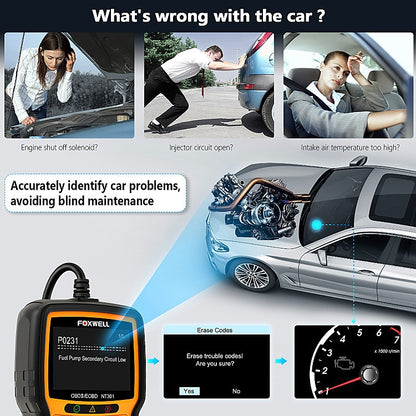 FOXWELL NT301 OBD2 Car Fault Diagnostic Instrument Live Data Code Reader Tool - Electronic Test by FOXWELL | Online Shopping South Africa | PMC Jewellery | Buy Now Pay Later Mobicred