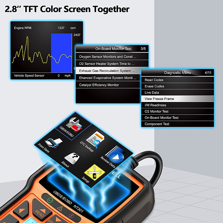 FOXWELL NT301 OBD2 Car Fault Diagnostic Instrument Live Data Code Reader Tool - Electronic Test by FOXWELL | Online Shopping South Africa | PMC Jewellery | Buy Now Pay Later Mobicred