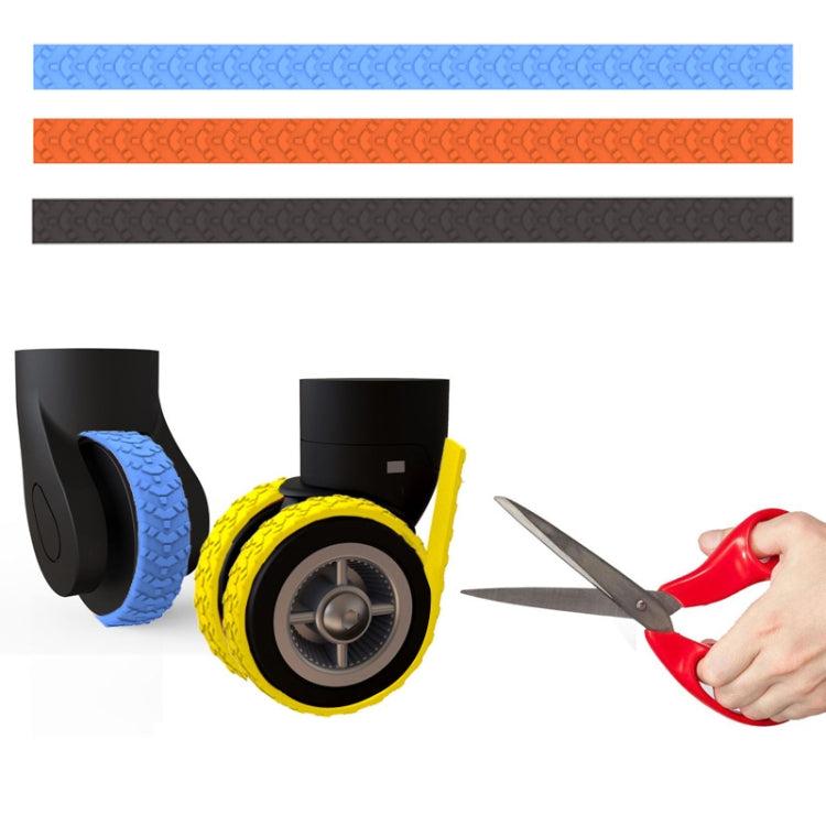 4pcs/ Set Cuttable Trolley Caster Cases Universal Wheel Silent Noise Reducing Silicone Protective Covers(Black) - Accessories by PMC TechLife | Online Shopping South Africa | PMC TechLife | Buy Now Pay Later Mobicred