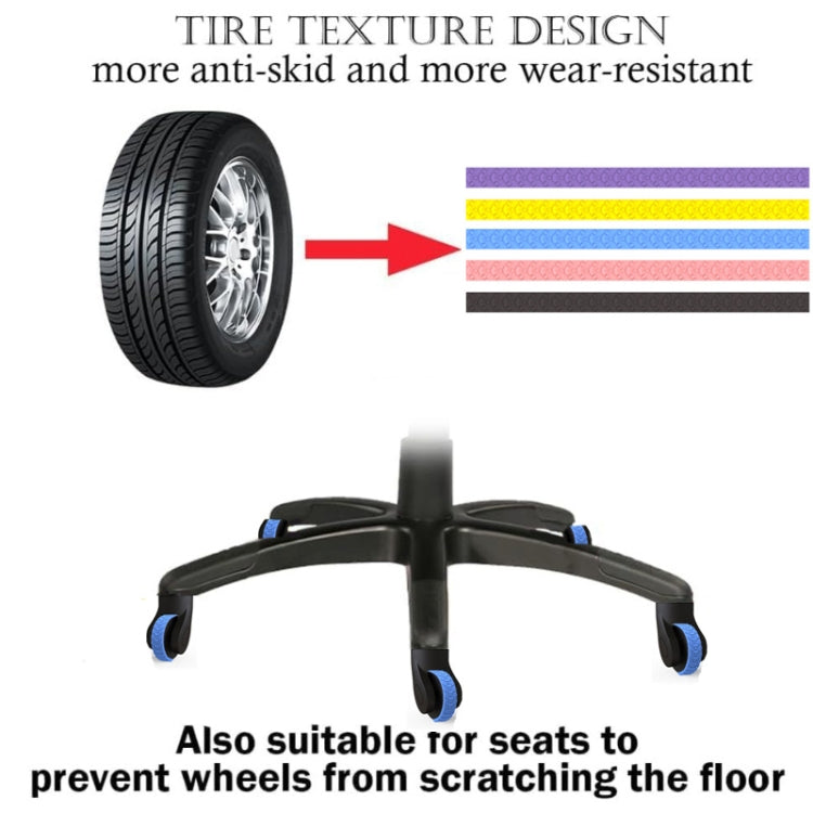 4pcs/ Set Cuttable Trolley Caster Cases Universal Wheel Silent Noise Reducing Silicone Protective Covers(Black) - Accessories by PMC TechLife | Online Shopping South Africa | PMC TechLife | Buy Now Pay Later Mobicred
