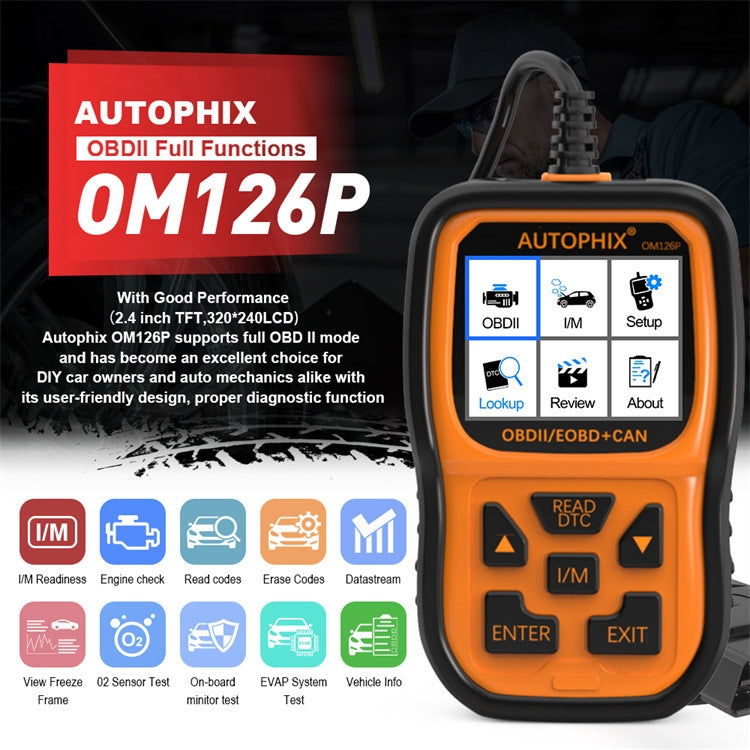 AUTOPHIX OM126P OBD2 Automotive Scanner Car Engine Diagnosis Tool - Electronic Test by AUTOPHIX | Online Shopping South Africa | PMC Jewellery | Buy Now Pay Later Mobicred